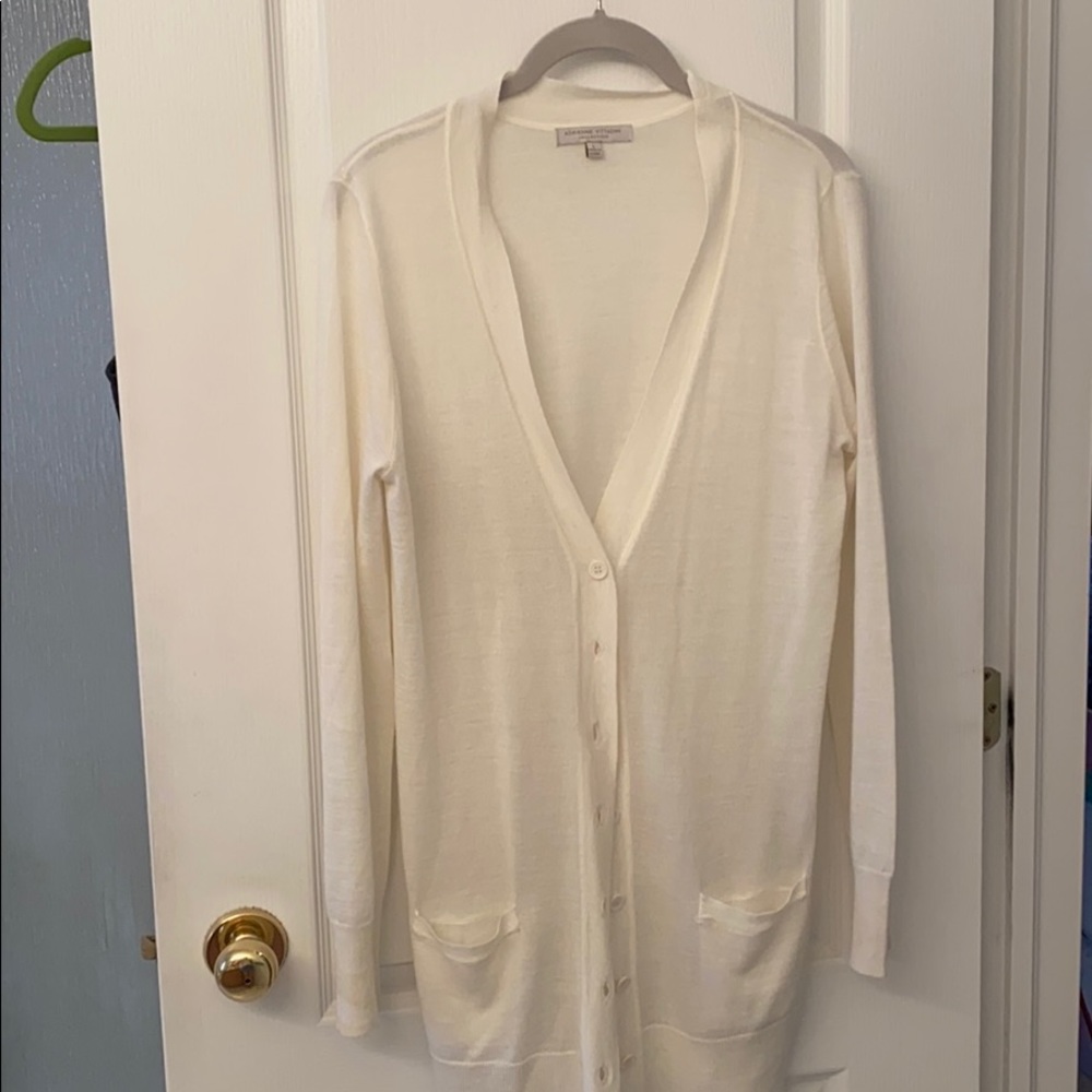Adrienne Vittadini Cream Cardigan